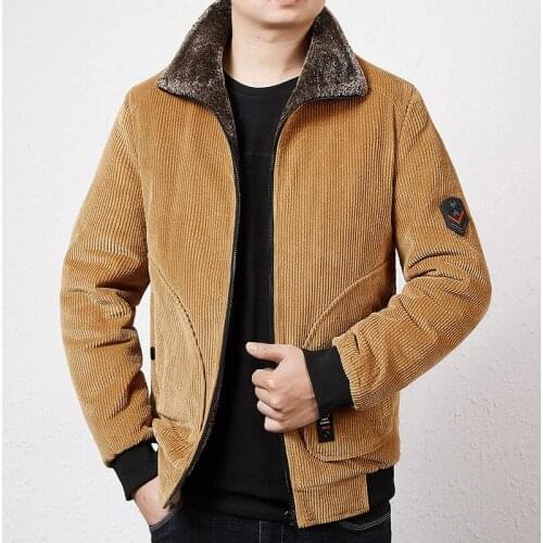 Long sleeve corduroy jacket men fashion fat pocket outerwear autumn warm windproof fleece cotton Coats Plus Size 6XL
