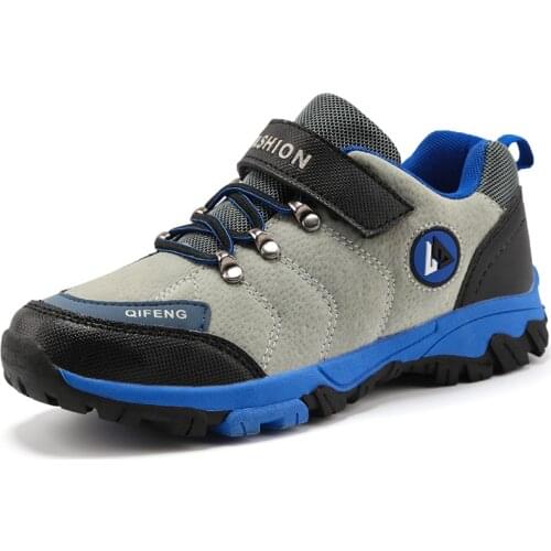 High Quality Thick Sole Non-slip Outdoor Kids Sneakers Footwear Boys Hiking Shoes Children Camping Mountain Shoes Walking Sports