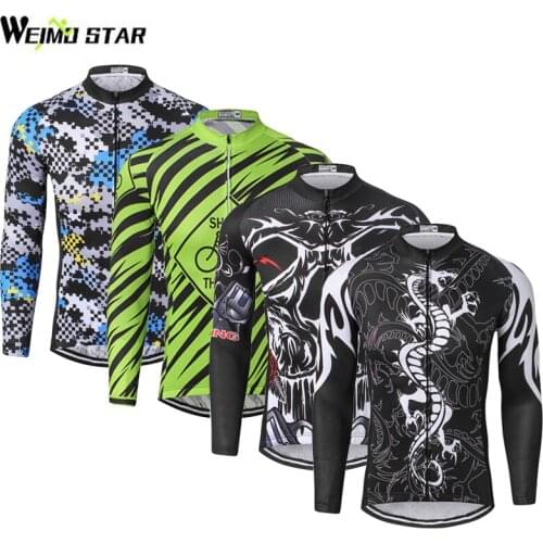 WEIMOSTAR Pro Team Outdoor Breathable Mens Cycling Jersey Ropa Ciclismo Bike Long Sleeve Bicycle Clothing Jackets Tops S-XXXL