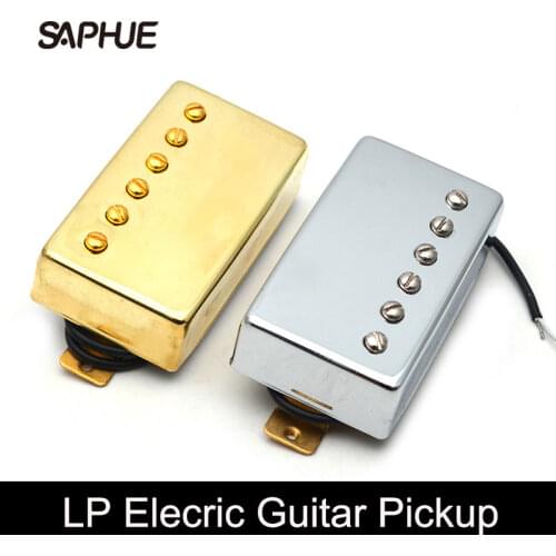Humbucker Electric Guitar Pickup Gold/Chrome Neck Bridge Pickup for LP Style Electric Guitar Brass Cover Guitarra Pickup