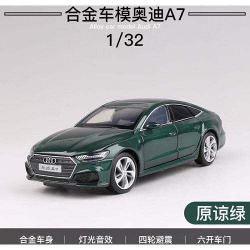 1:32 Diecast Alloy Metal Car For audi A7 Collectible Collection Model Free Walk Toys With Shock Absorber