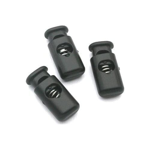 100pcs/lot K-029 black plastic ball cord lock toggles plastic stoppers for 6mm cord free shipping