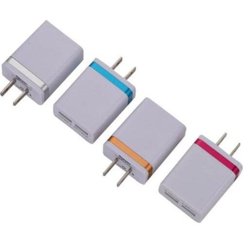 100pcs Universal 5V 2A Dual USB Port Wall Adapter Charger US Plug For iPhone 6 7 8 X XS XR Max Charger