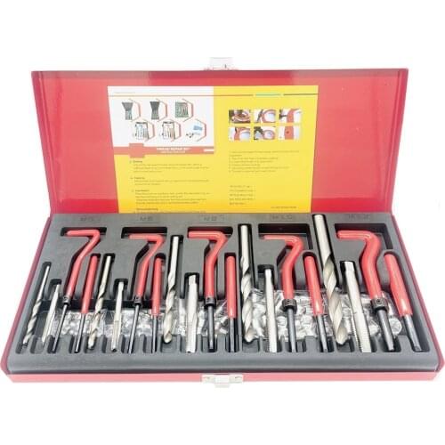 131pcs Thread Repair Tool kit HSS High Speed Steel Thread Set Tap Kit for Car Household Machine Repair Auto Repair
