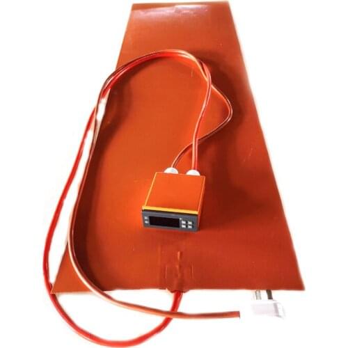 300*1000*1.5mm 220V 1050W Silicone Rubber Heater for machine digital thermostat on wire 3000mm lead wire