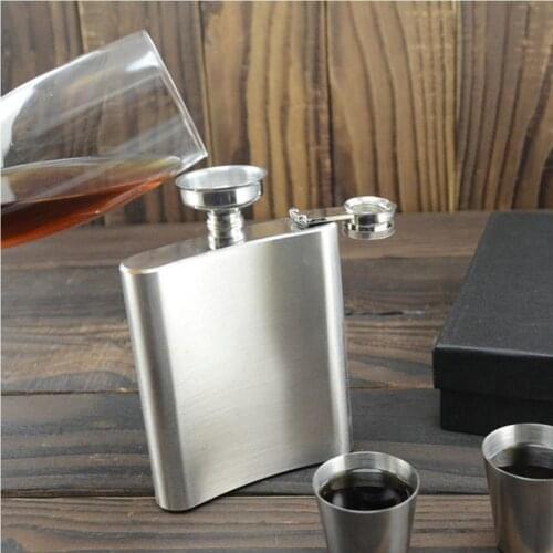 4oz travel stainless steel hip flask portable camping outdoor drinking tableware alcohol whiskey rum hip flask bottle gift