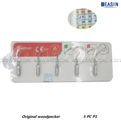 5 pcs P1 Original woodpecker Dental Ultrasonic Scaler Tips scaling tips handpiece Fit EMS & WOODPECKER