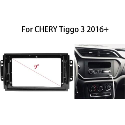 Car Radio Fascia For CHERY Tiggo 3 2016+ Auto Stereo Panel Mounting Bezel Faceplate Center Console Holder Dash Frame Kit
