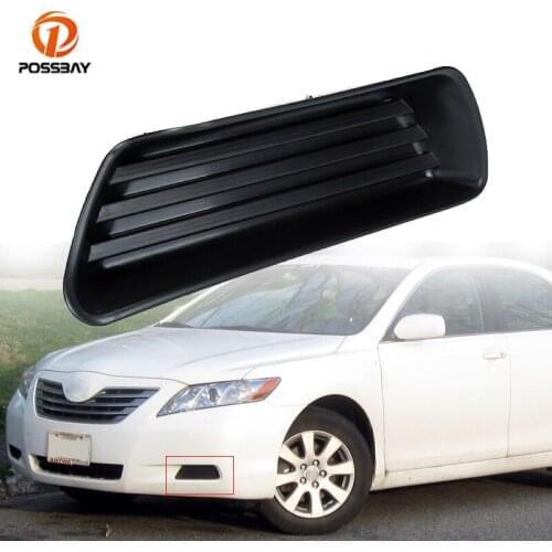 Car Front Left Right Lower Bumper Fog Light Grille Fog Lamp Hole Grill Decoration Auto Accessories for Toyota Camry 2007-2009