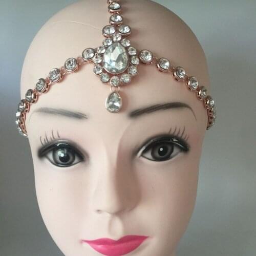 Hot matha panji Handmade Kundan stones hair chain head chain wedding bridal head Jewelry
