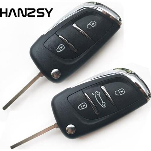 2/3 Button Modified Flip Folding Key Case shell For CITROEN C2 C4 PICASSO C3 For peugeot 408 307 207 407 607 CE0536 VA2 Blade