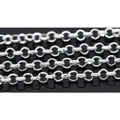 DoreenBeads 10M silver color Link-Opened Chain 2.5x0.5mm (B13517)