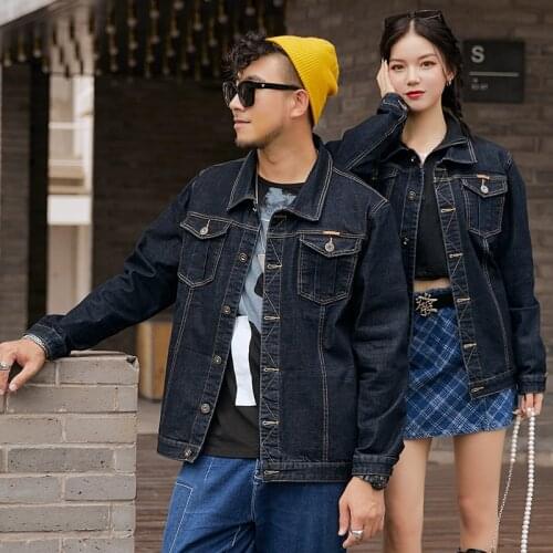Oversized 5XL 6XL 7XL Denim Jacket for Women Mens 2021 New Arrivals Spring and Winter Men Fashion Fat Black Denim Jacket