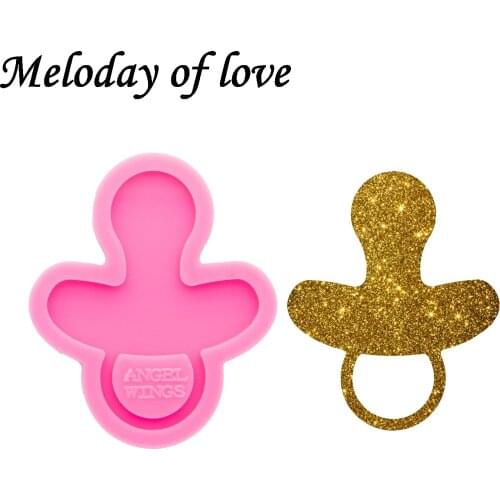 Glossy Baby Nipple badge reel Mold Silicone Resin Mould DIY Handmade for Epoxy Making chocolate Polymer Clay DY0296