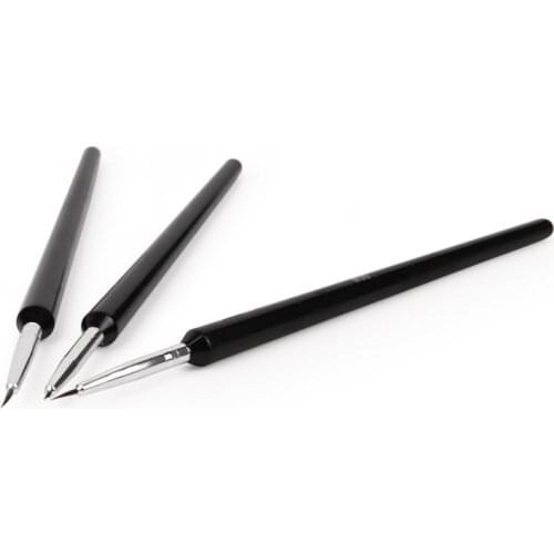 HOT 3Pcs Dotting Painting Drawing UV Gel Liner Polish Brush Tool Nail Art Pen Nail Pencil Set 18cm Dropshipping