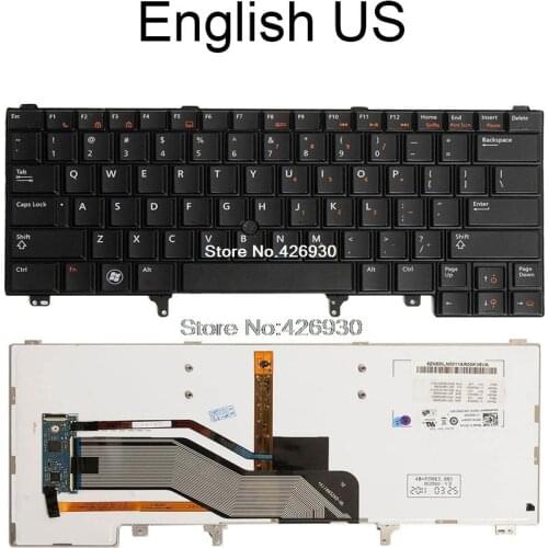 Backlit US Keyboard For DELL For Latitude E6440 E6430S E6430 E6420 E6330 E6320 E6230 E6220 E5430 E5420M E5420 5420 English new