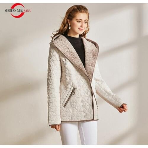 Modern new saga Women's Parkas With A Hood