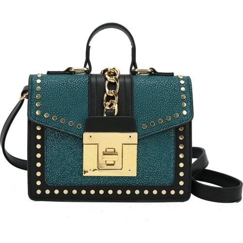 Fashion Leather Shoulder Bags High Quality Metal Lock Crossbody Bags for Women 2021 Sac A Main Purse and Handbag Luxury Designer