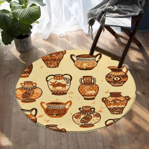 Cartoon African Bottle Can Bedroom Carpet Round Floor Mat Living Room Carpet 60cm 80cm 100cm 120cm 150cm