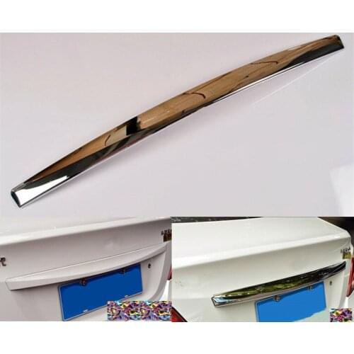 Car Styling Rear Trunk Trim Back Trunk Plate For Hyundai Verna Solaris 2010 2011 2012 2013 2014 2015 abs chrome1pc Per Set