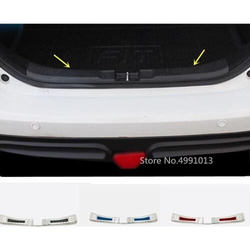 For Honda Fit Jazz 2017 2018 2019 Car Body Stainless Steel Inner Rear Bumper Trim Plate Lamp Frame Trunk Pedal Threshold