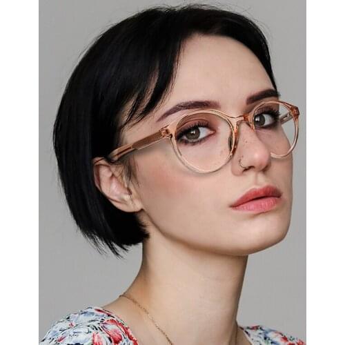 New Arrival Round Large Acetate Blue Light Blocking Glasses Women and Man Spring Mirror Legs Quality Computer Eyeglasses