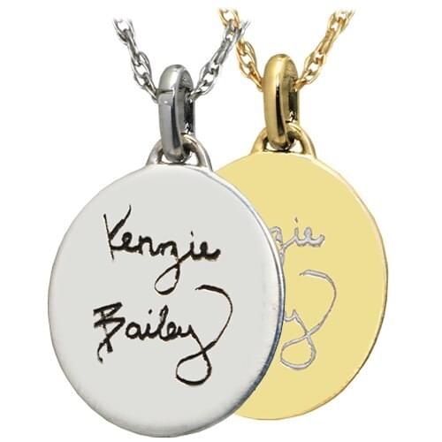 Personalized Written Silver / Gold Necklace