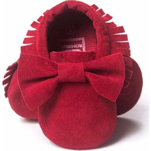 Romirus Baby Girls Shoes Fringe Suee Top Quality Newborn First Walkers Children moccasins Prewalker Shoe Soft Leather