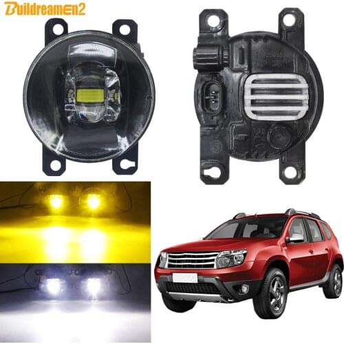 LED Fog Light Assembly For Renault Duster 2012 2013 2014 2015 Car 30W Front Bumper Lens Fog Lamp Daytime Running Light H11 12V