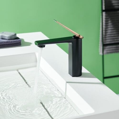 Bathroom Sink Faucet Modern Basin Mixer Tap Single Lever Brass Mixer Tap Matte Black Brushed Rose Gold Bathroom Basin Faucet