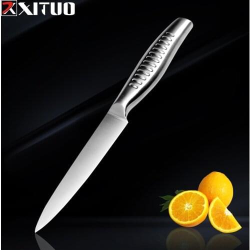 XITUO 5 Inch Multifunction Chef Knife Sharp Stainless Steel Chef Paring Knife Meat Cleaver Steak Peeling Utility Knives Kitchen