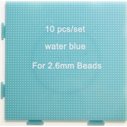 YantJouet 10pcs/set For 2.6mm Water Blue Pegboard Hama Beads Tools Template Board Square Figure Material Board Perler Beads