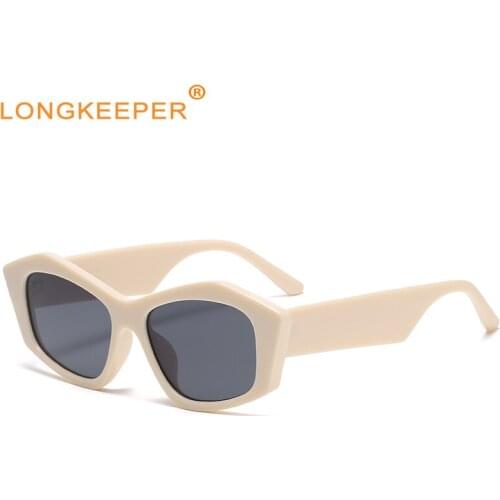 LongKeeper Fashion Cat Eye Sunglasses Women 2021 Classic Brand Design Thick Frame Sun Glasses Famale Shades Lady UV400 Oculos