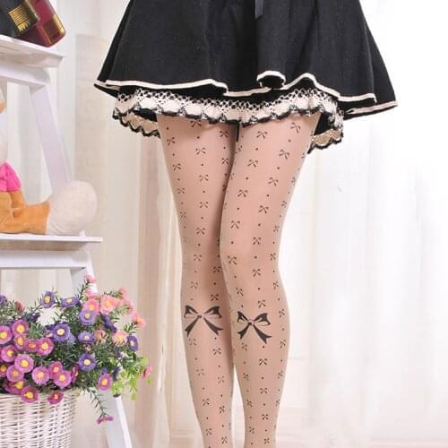 Women Ultra-thin Legging Tattoo Cartoon Print Korean Skin Color Pantyhose Sexy Long Stocking Summer Spring Anti-hook Pants