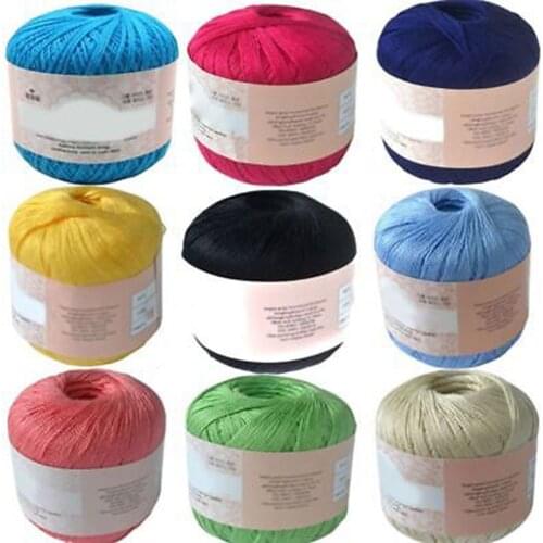 1pc Diy Mercerized Cotton Cord Thread Yarn For Embroidery Crochet Knitting Lace Handicraft Tool Hand Stitching Thread Tool