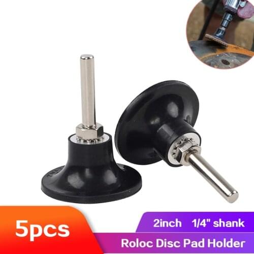 2Inch Roloc Disc Pad Holder 1/4-Inch 6mm Shank M6 Screw Hole Lock Rotary Sanding Disc Holder for Roloc Polishing Abrasive