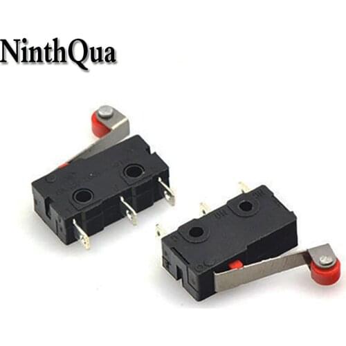 2pcs KW11 Micro Travel Limit Switch Contact Button KW11-3Z-2 3Pin with 19mm Handle and Pulley Rice Cooker Connector 5A 125/250V