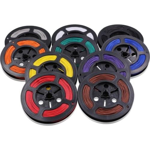 20 meters 65.6 ft UL 1007 24 AWG 10 colors Can choose Cable Tinned copper Wire DIY Electronic wire Outer diameter 1.4mm