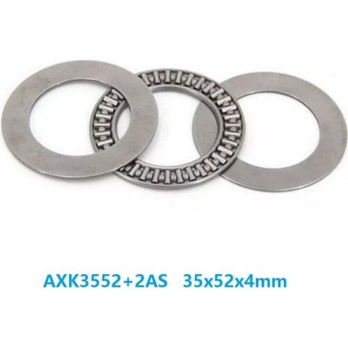 20pcs/lot AXK3552+2AS Plane Thrust Need Roller Bearing 35x52x4mm needle roller cage assemblies 35*52*4mm