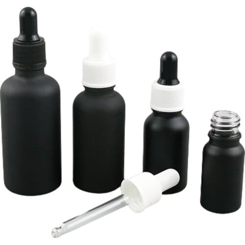 200 X 100ml Matt black E liquid dropper Vial 1oz black facny glass piepette dropper bottles 100ml 50ml 20ml 15m 10ml 5ml