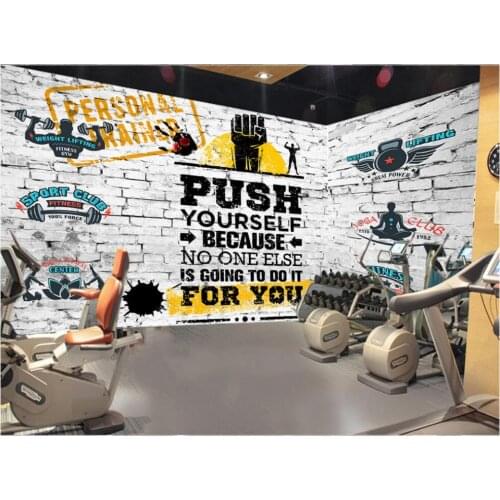 3d wallpaper custom photo any size mural Brick wall sports fitness club image wall decor living room wallpaper for walls 3 d