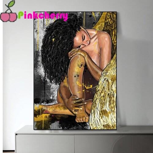 Graffiti Golden Wing Angel 5D DIY diamond painting,full,square,round diamond embroidery mosaic diamond stitch k1197