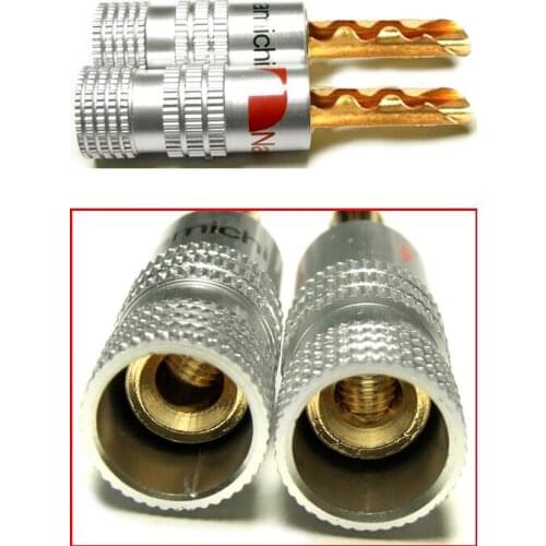 Aluminum shell Gilt Banana Plugs Screw FOR Binding Post Amplifiers Speaker