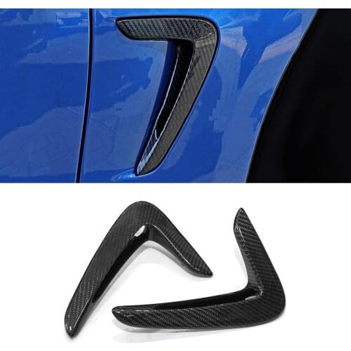Car Accessories Real Carbon Fiber Side Outlet Badge Emblem Trim Frame Replacement Cover for BMW 4 Series F32 F33 F36 2013-2019