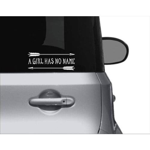 Black/Sliver A Girl Has No Name waterproof decals Car Styling Accessories Vinyl Window Decor Removable S824