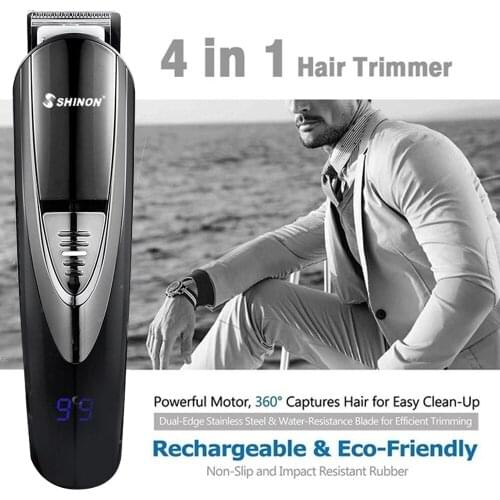 Mens Profession USB Display Fader Electric Hair Clipper For Men Rechargeable LED Light Shaver Trimmer Beard Barber Hair Trimmer
