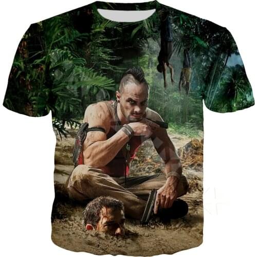Far Cry 3 Coast T-shirt Men Clothing 3D Print Game T Shirt Sweatshirt Unisex Hoodies Harajuku Streetwear Shorts Set T44