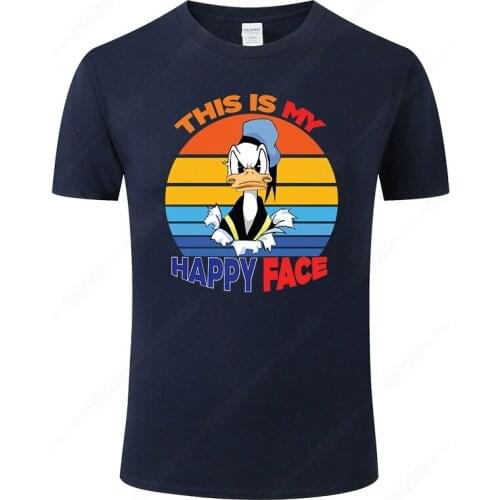 Donald Duck T Shirt Men Fashion Print T-shirt Summer 100% Cotton Short Sleeve Tee Homme Camisa Hombre Unisex Clothes J109
