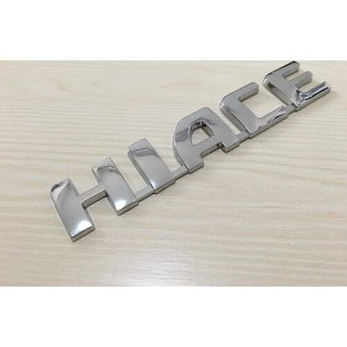 HIACE ABS Plastic Chrome Auto Car Rear Trunk Number / Letter logo Badge Emblem Decals Car Styling Auto Accessories Side Stickers