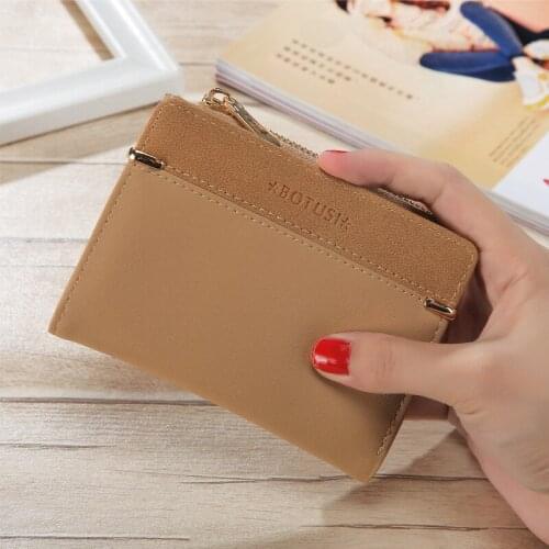 Wallets Good Quality Short Clutch PU Leather Purses Women Moneybags Coin Purse Wallet Cards ID Holder Bags Poucht Notecase Clips